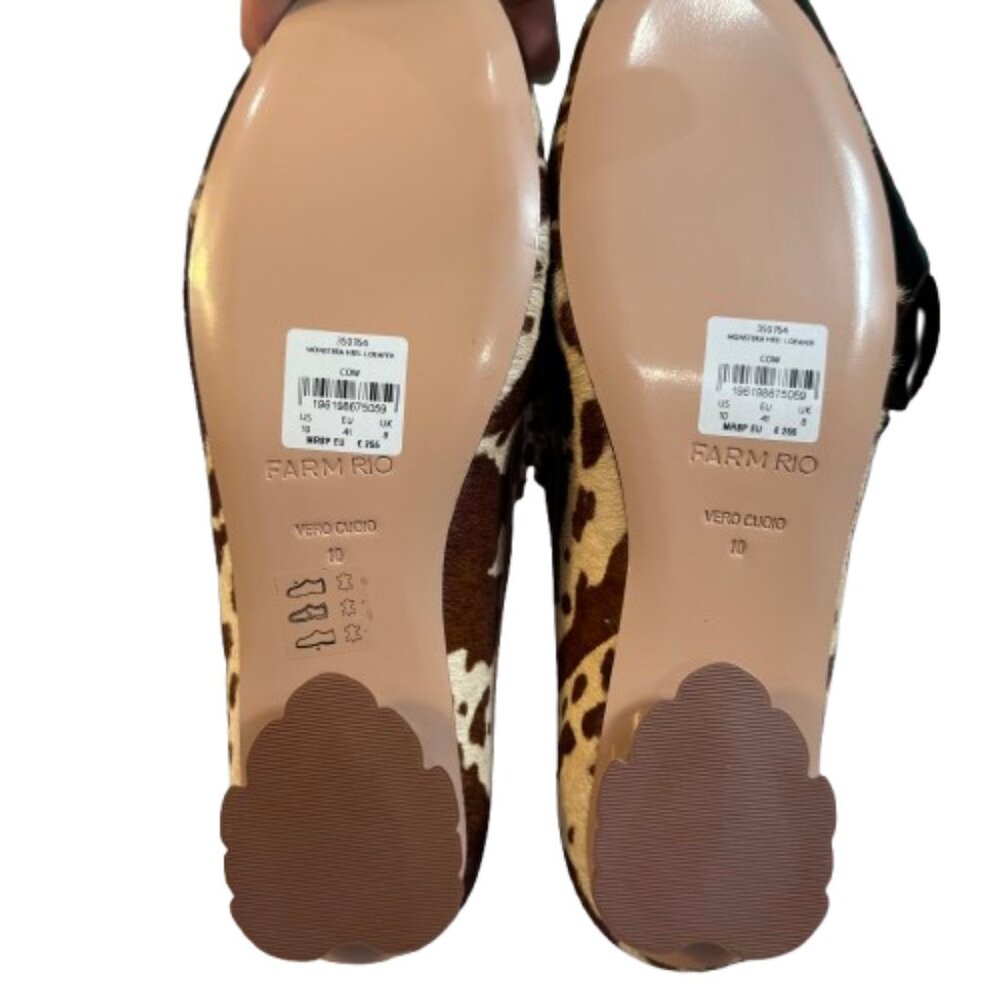 NWB FARM Rio Animal Print Heeled Maximalist Preppy Coastal Cowgirl Loafer 10 - Picture 11 of 14